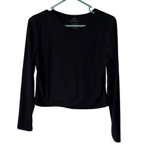 3/$20 Pink Republic Classic Black Long Sleeve Crop Top